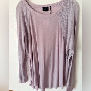 Urban Outfitters Lilac Ribbed Long Sleeve Top